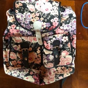 Flower print backpack